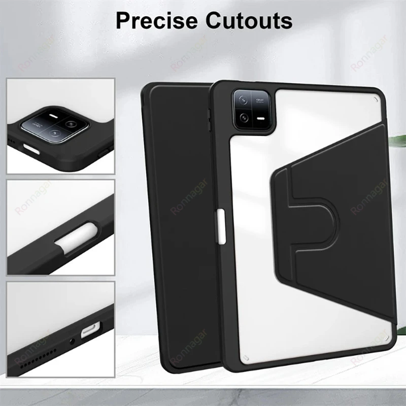 Versatile 360° Rotating Tablet Case with Pencil Holder