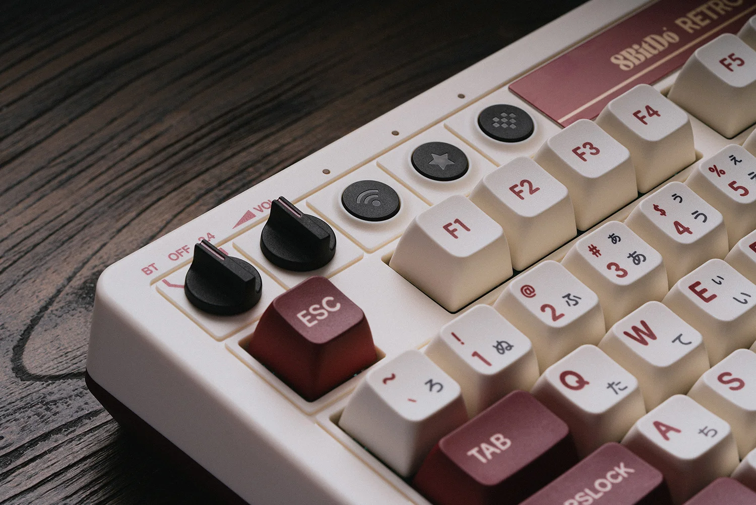 8BitDo Retro Mechanical Keyboard Hot Swappable Gaming Keyboard (Fami Edition) - Cozy Dev Australia