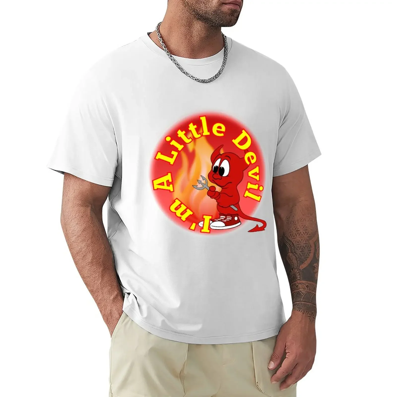 

I'm A Little футболка дьявол sports fans, мужские футболки большого размера