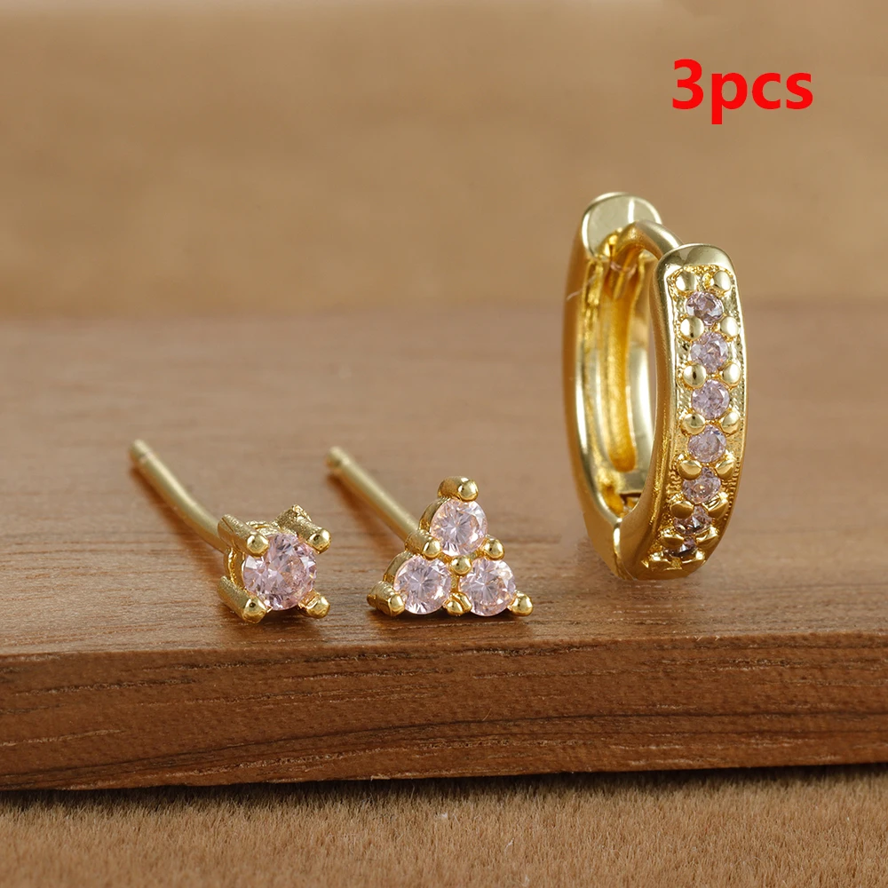 Elegant Rose Red Zircon Earrings
