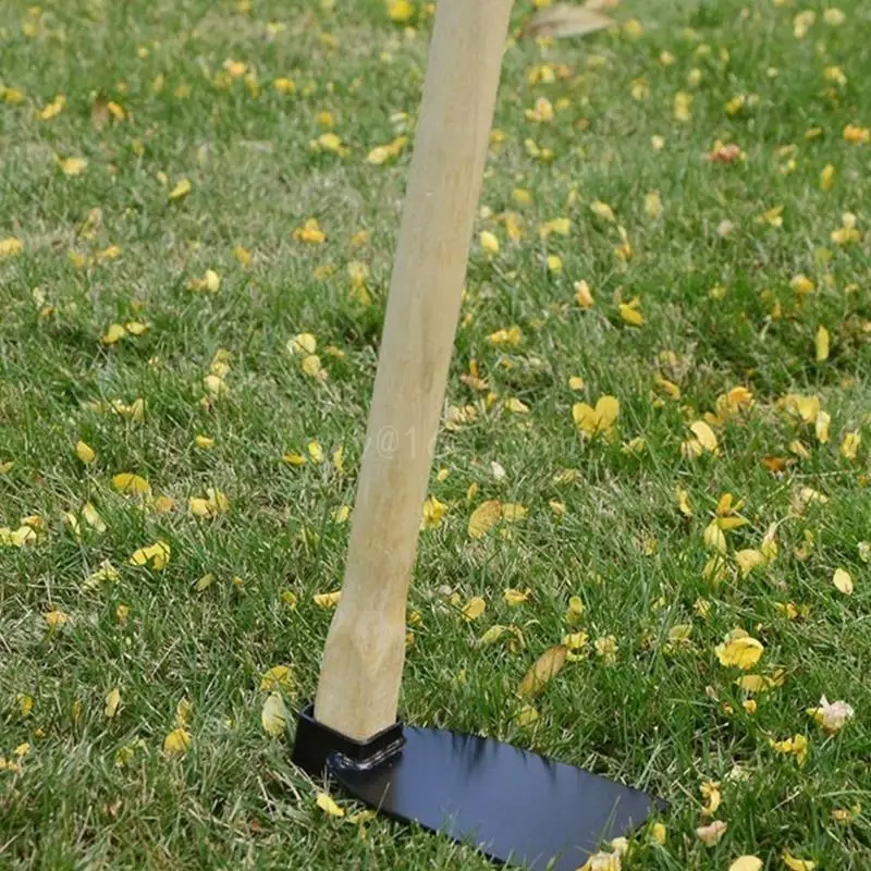35cm Indispensable Garden Hoes Dual Headed Weeding Tool Portable Garden Hand Tool with Wooden Handle Hoe Garden Tools 5