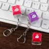 Luminous Fingertip Button Keychain Stress Relief Fidget Button Keycap Decompression Toy Finger Keyboard Antistress Fidget Toy 2