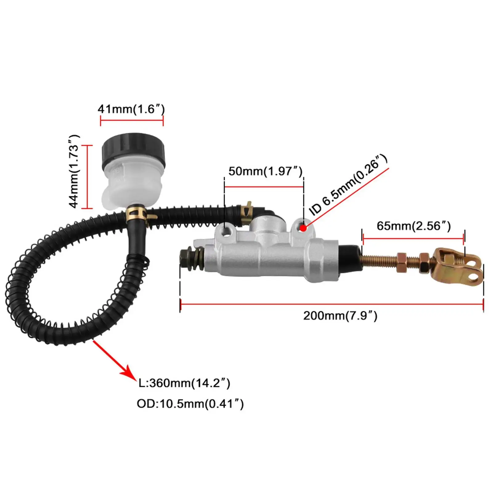 Lohobby Rear Brake Master Cylinder Pump, Replaces Accessories, Spare Parts, for