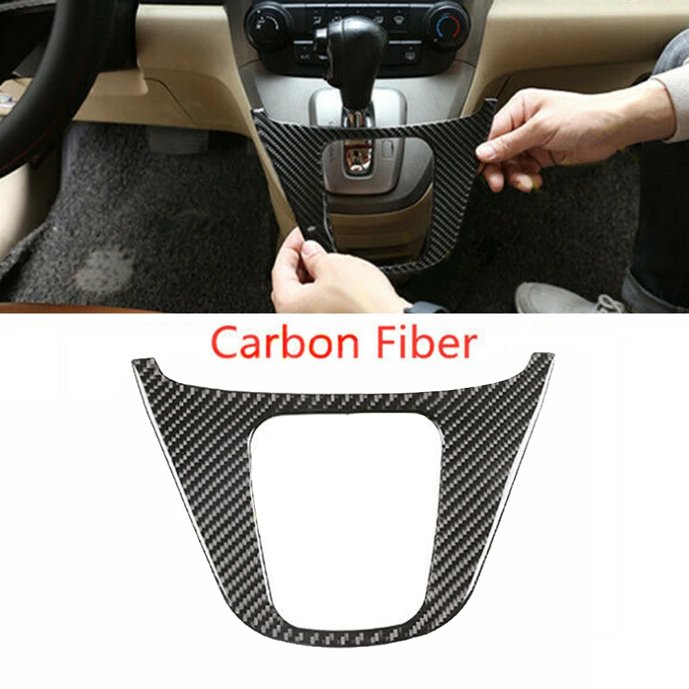 

Car Carbon-Fiber Inner Gear Shift Box Sticker Cover For CRV For CR-V 2007-2011 1pc Black Auto Acesssories