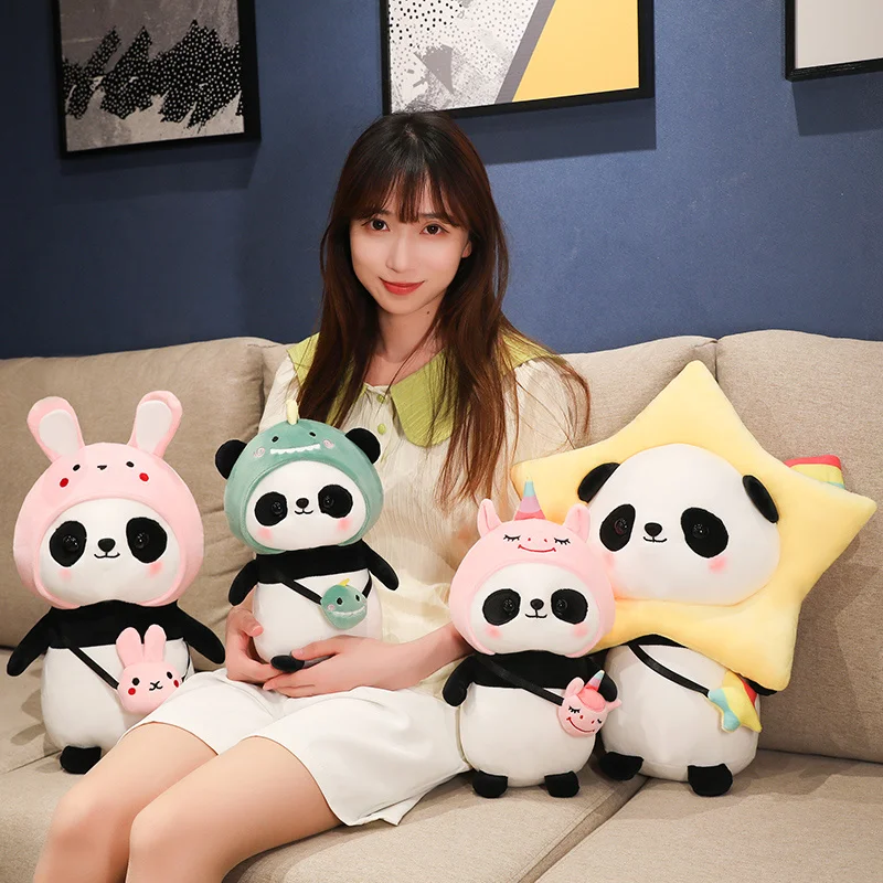 Cute Panda Plush Toy Soft Stuffed Animal for Kids