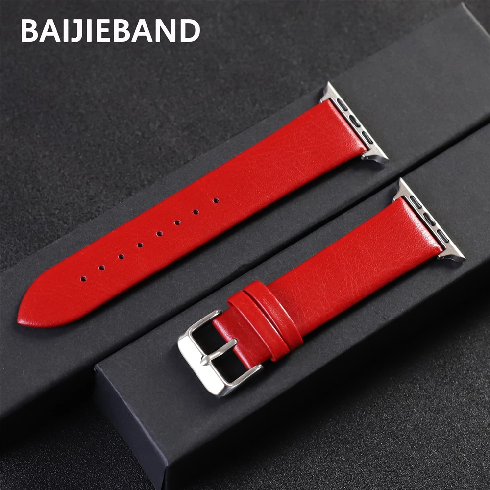 حزام جلد ناعم لساعة أبل ، سوار لساعة iWatch 6 ، 5...