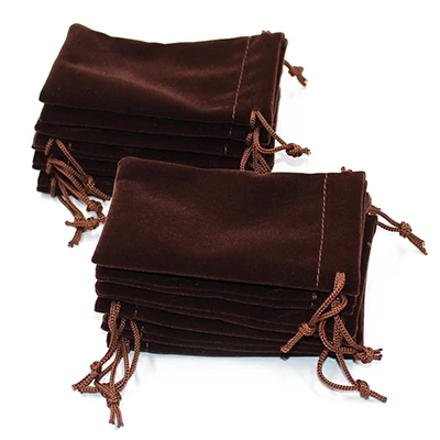 Luxurious Black Velvet Drawstring Pouches for Jewelry & Gift Packaging (Pack of 100)