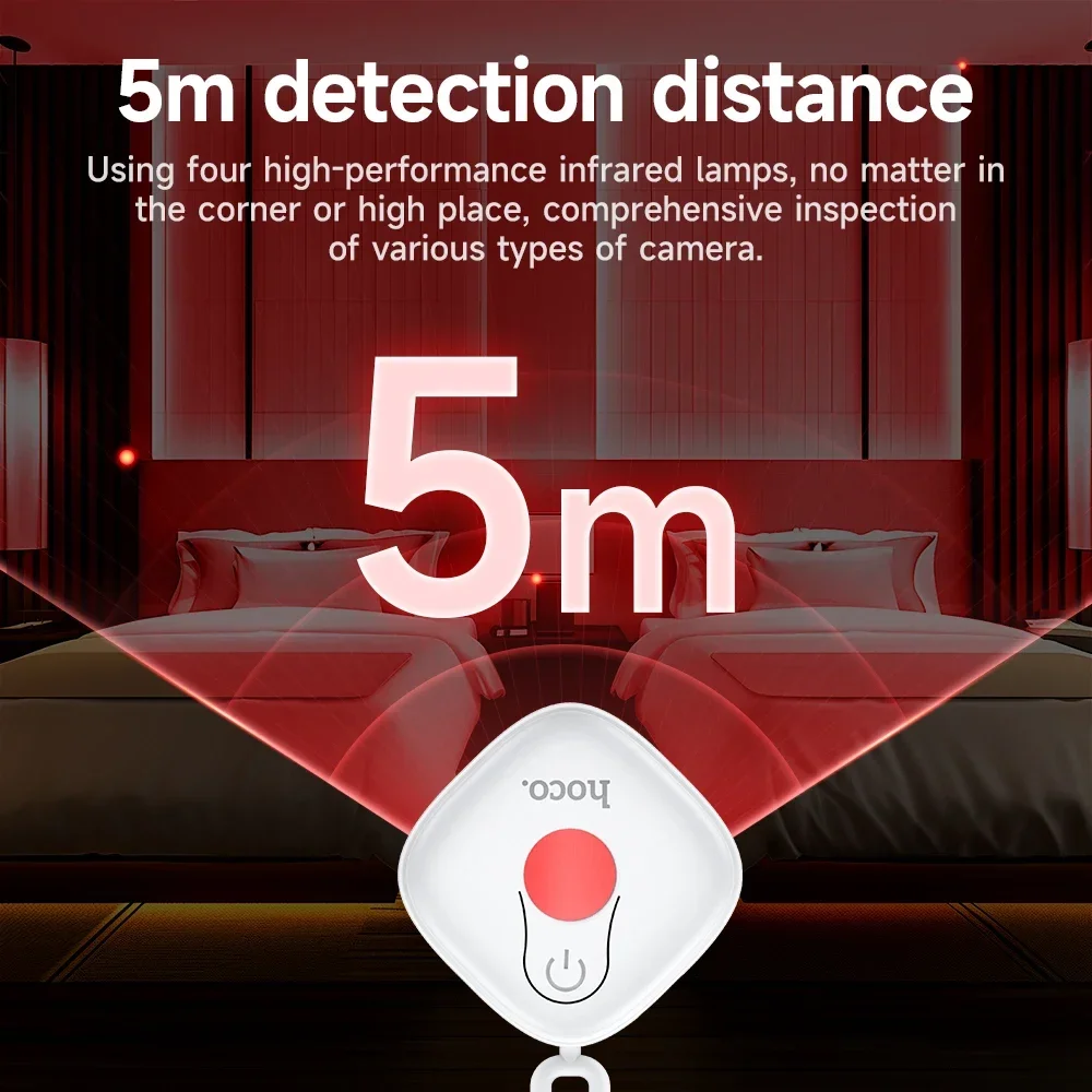 Full Range Hidden Camera Detector Infrared Camera Detector Camera Detector Signal Detector Anti-spy Bug Listening Device GPS Tracker Wireless Signal Scanner For Home Office Travel