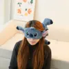 Disney Cartoon Anime Alien Stitch Plush Headrest Eye Mask 2-in-1 Storage Travel Carrying Sulley Mike 6