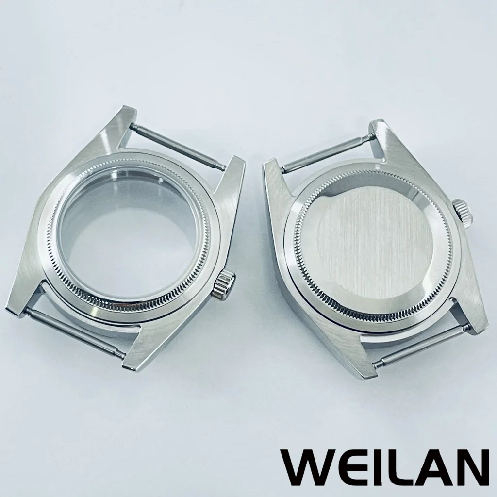 Silver Waterproof Watch Case with Sapphire Crystal, 36mm/40mm