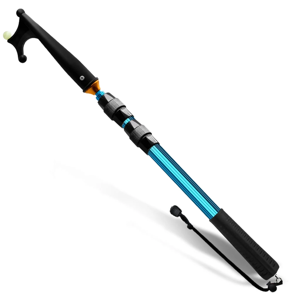 2M Boat Hook Telescopic Aluminium Alloy Pole With Lock Glass Beads Fishing Gaff Hook Boat Accessories fishing tools