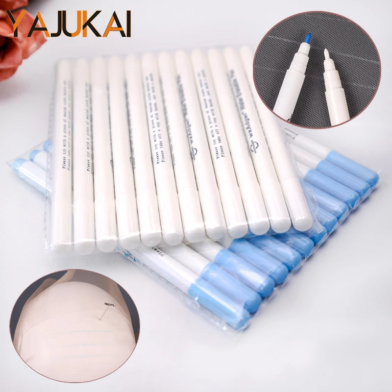 Blue Soluble Pen For Wig Making Auto-Vanishing Pen For Hair Nets White Water Erasable Quilting Sewing Tools Dressmaking 5pcs