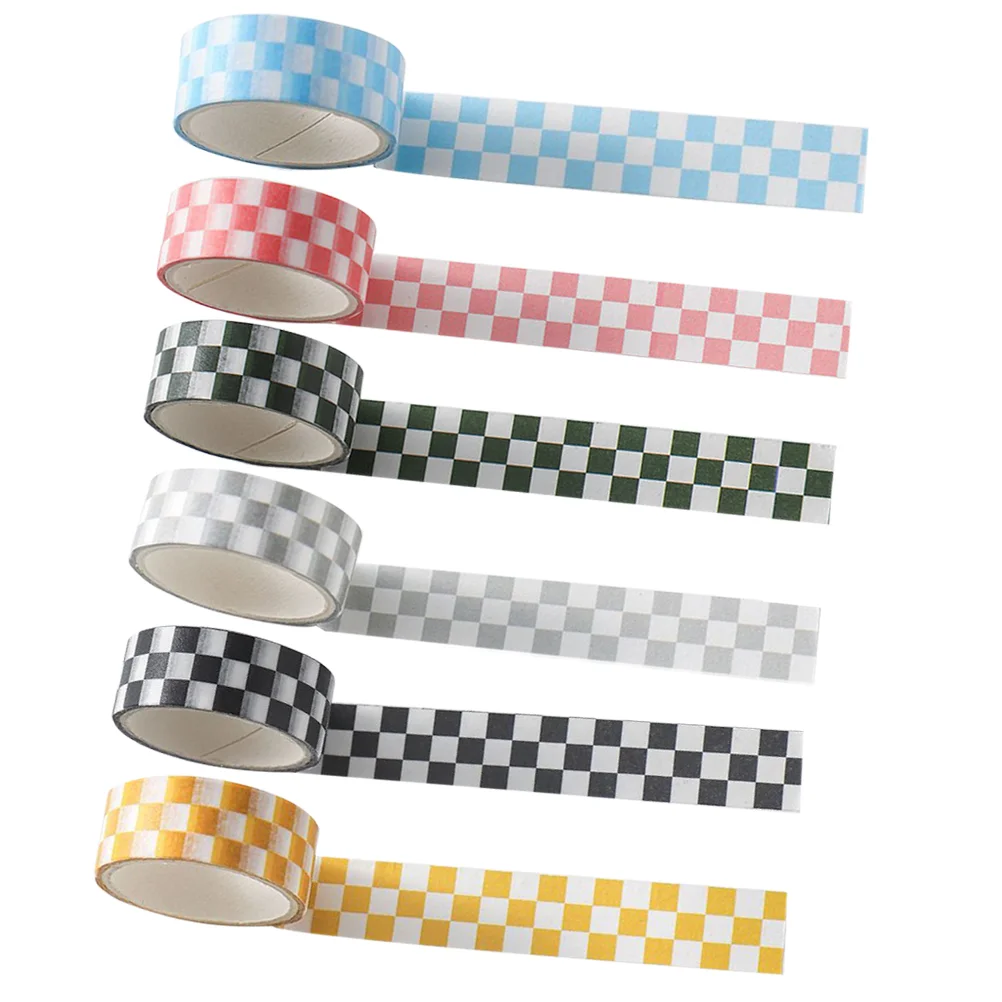 

Of Grid Washi Tape Decorative Grid Washi Tape Scrapbooking Tape DIY Tape Colored Checkered Decorative Paper Tape