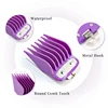 10 Sizes Set Solid Colorful Barber Hair Clipper Guards Comb Metal Hook Hair Trimmer Replacement Limit Comb Barber Shop Tools 5