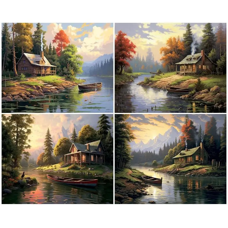 

Набор для рисования по номерам на холсте «Деревня гатyztory», 40x50 см