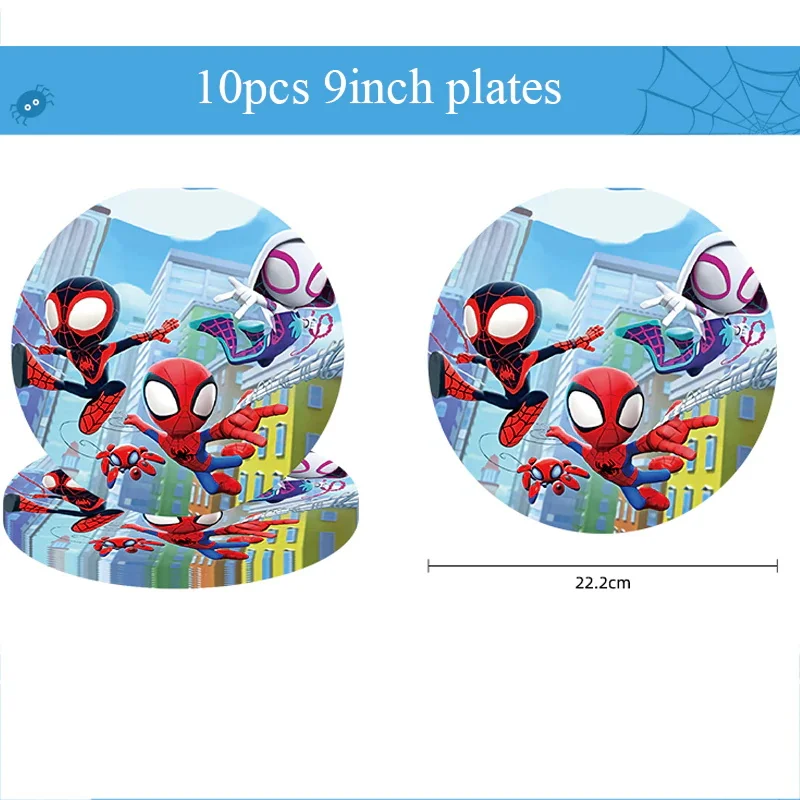 thumbnail image 1 of Nuevos suministros para decoración de fiesta de cumpleaños de Spidey y sus increíbles amigos Globos de Spidey Servilletas de papel Vasos Platos Baby Shower Niños, 1 of 5