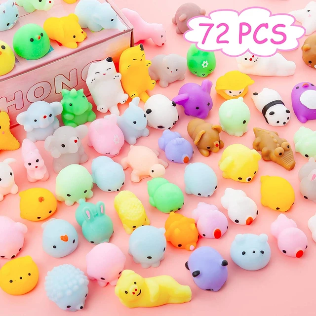 72 pz Kawaii Squishy bomboniere per bambini Mini antistress