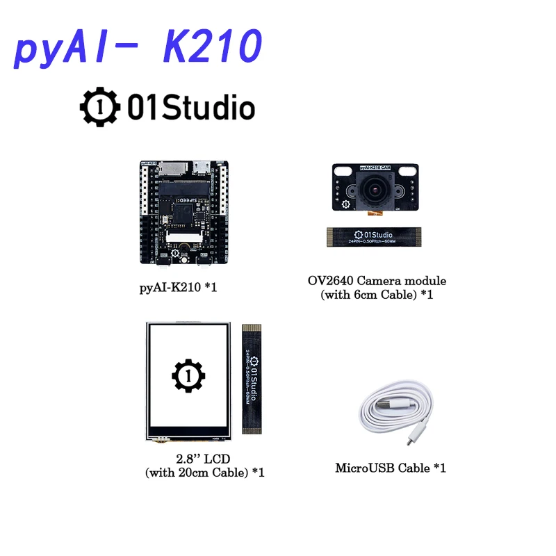 

01Studio Sipeed pyAI- K210 Kit Development Board Python AI Artificial Intelligence Machine Vision Deep Learning Micropython