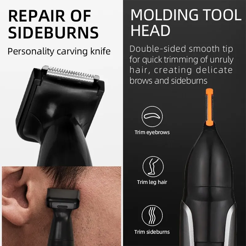 Nose Hair Trimmer 3in1 Rechargeable Nose Trimmer Beard Trimer for Men Micro Shaver Eyebrow Nose Hair Trimmer for And Ear Cleaner Grooming Set