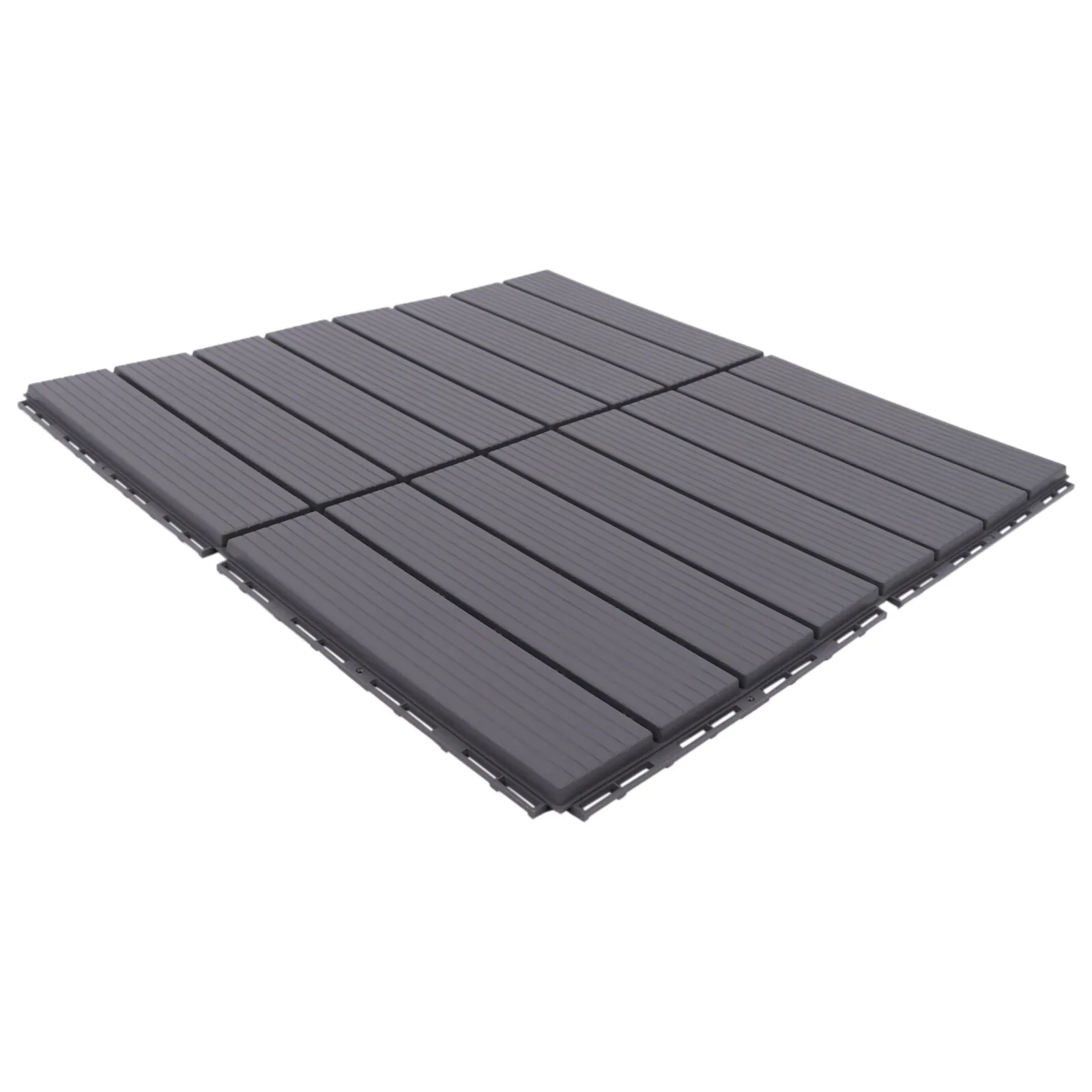 Ineinandergreifende 30x30cm Kunststoff-Verbund-Terrassenplatten Einfache DIY-Installation Rutschfestes Design für Innen- und Außenbereich – Detail 3