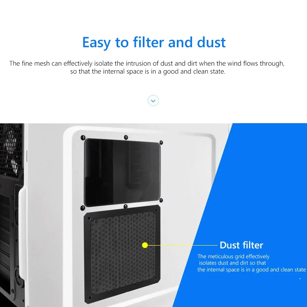 80-140MM Magnetic Dust Filter Dustproof Mesh Cover Frame Black Mesh Net Guard for PC Computer Case Cooling Fan Accessories