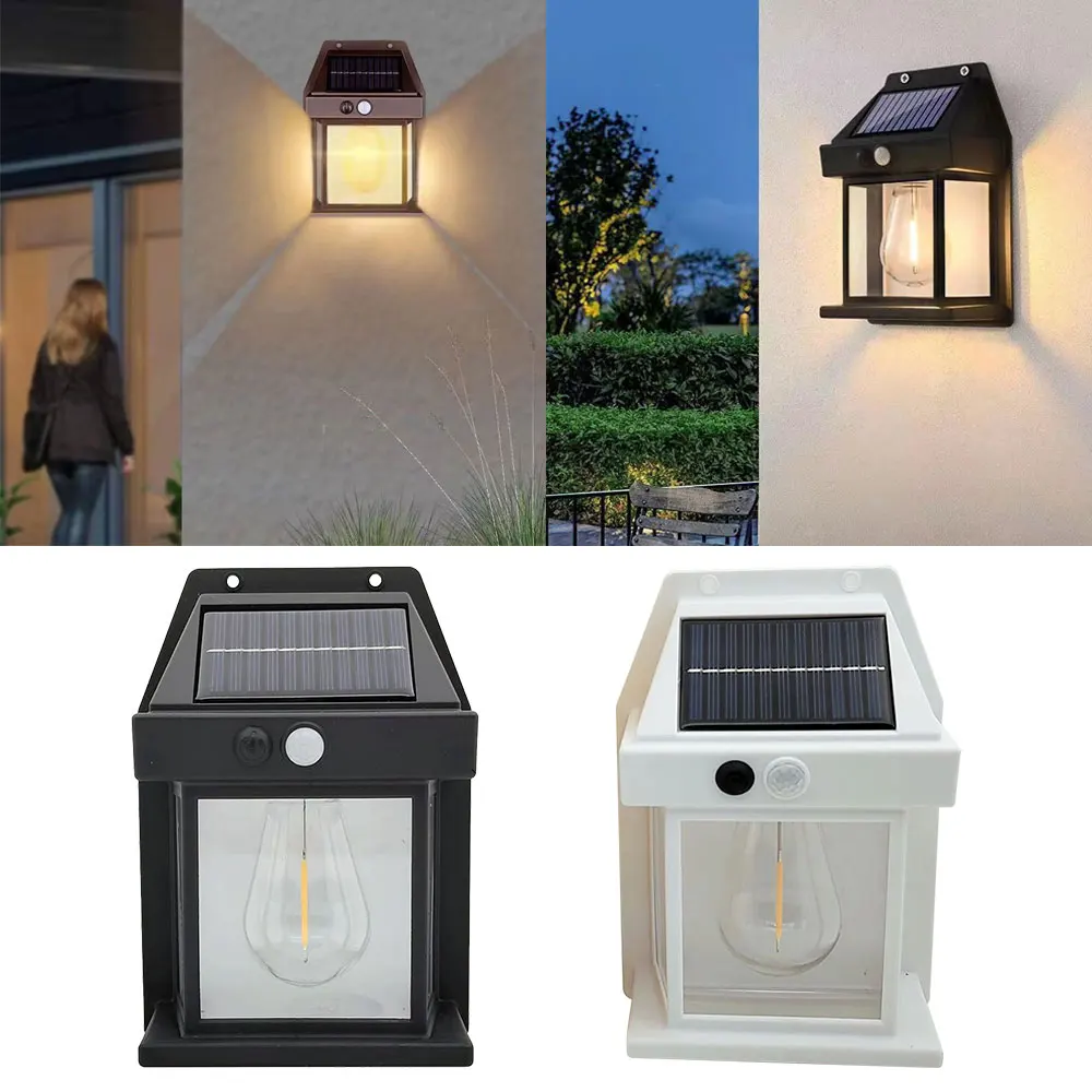 

Solar Tungsten Wall Light Outdoor Wireless Motion Sensor Led Wall Sconce Good Solar Outdoor Lighting Landscape Decorative Lights