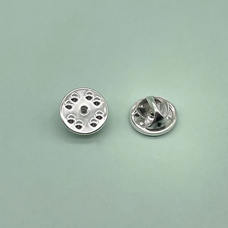 100-500개 금속 잠금핀 뒷면 브로치 배지 홀더 라펠 베이스 DIY 쥬얼리 재료 수공예 공급품 공예 액세서리