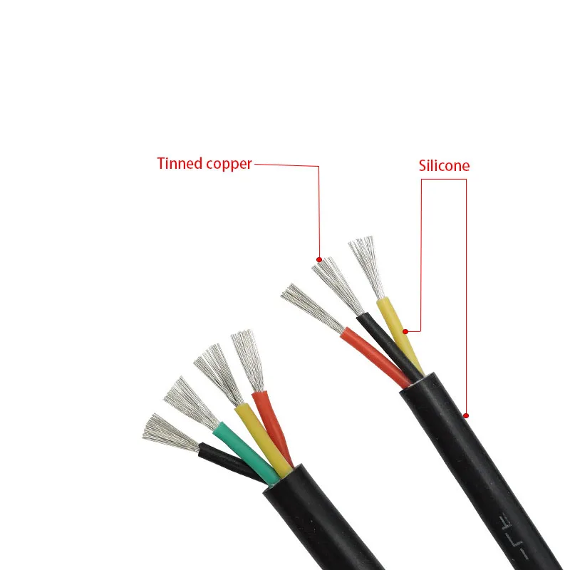 2/3/4 Core Power Cable 0.5mm2 0.75mm2 Tinned Copper Super Soft Silicone Sheathed Cable Suitable for Electronic Appliances - 2