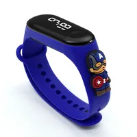 5Pcs Children Digital Watch Boy Girls Spiderman Iron Man LED Sports Wristwatches Silicone Kids Watches Bracelet 2