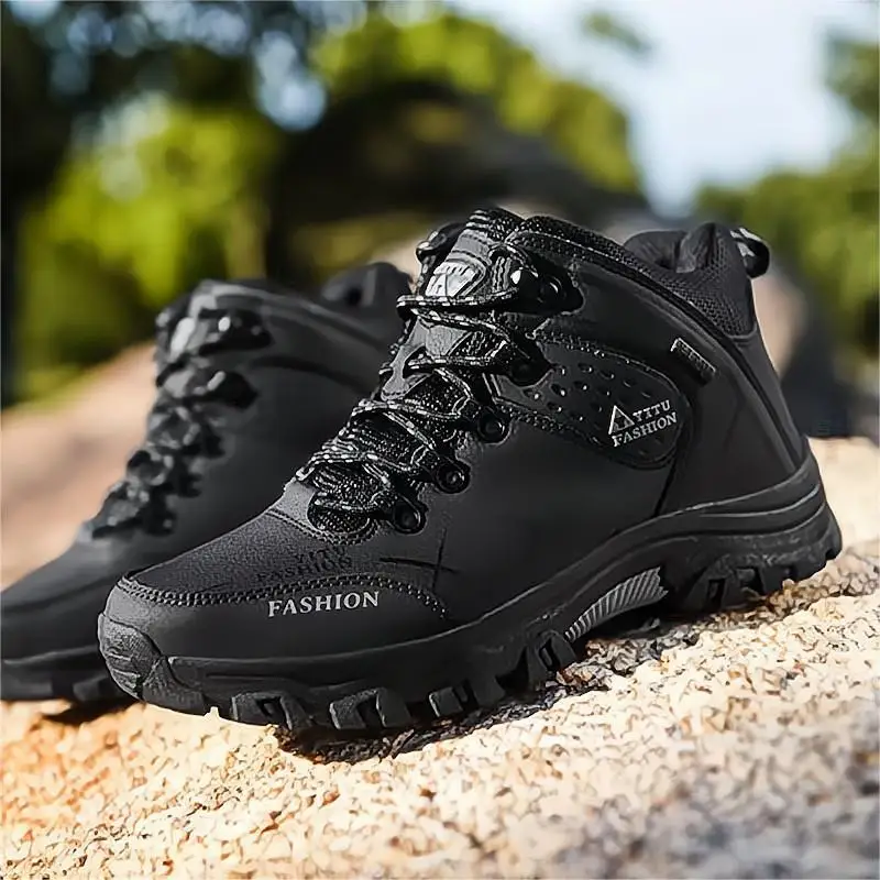 Snow Boots Brand Men's Winter Waterproof Leather Sneakers Super Warm Outdoor Male Hiking Work Shoes Size 39-47
