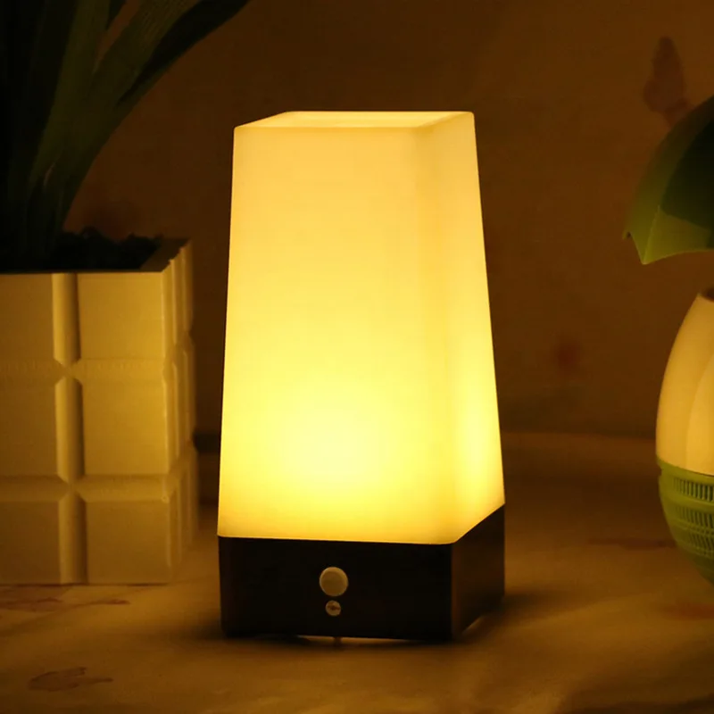 

LED Night Light Smart Motion Sensor Home Small Night Lamp With Wireless Battery Operated Lamp For Bedroom Hallway Table Light