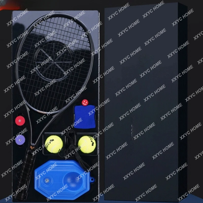 

Tennis Rackets Beginner Single Set Training with Line Rebound Carbon Ultra-Light College Student Authentic One