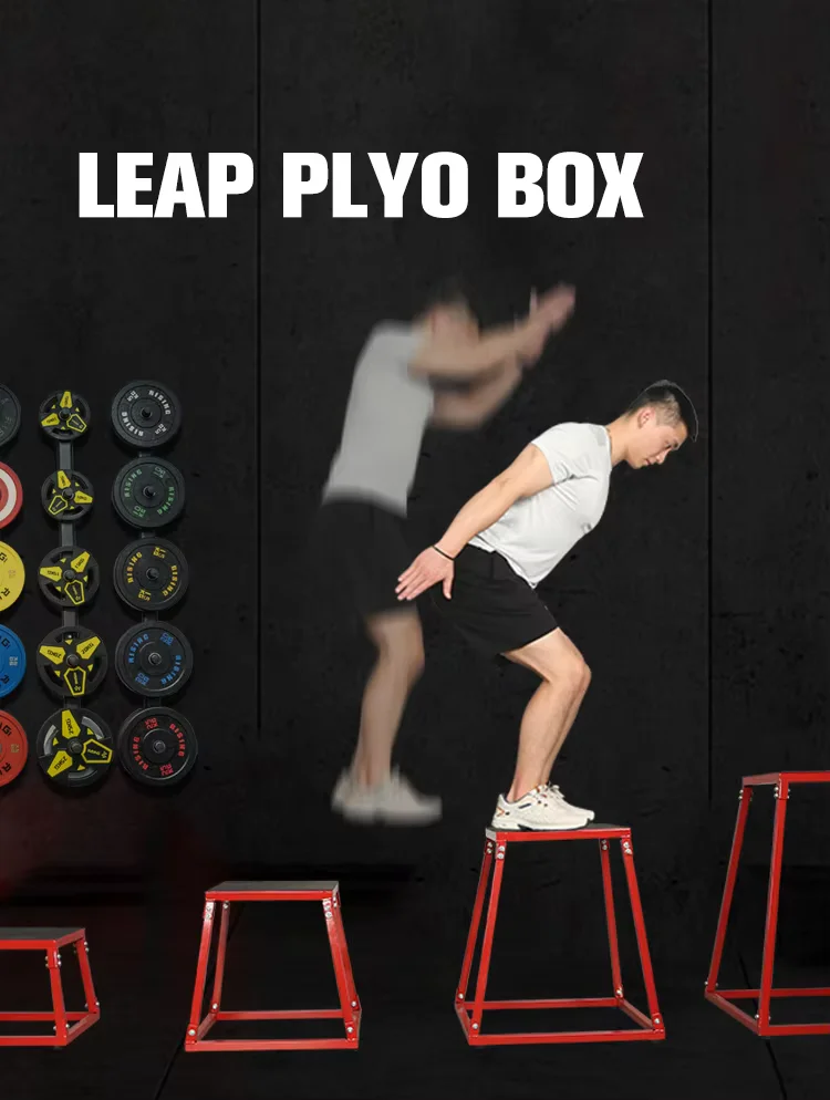 Gym Fitness Equipment Steel Jump Exercise Set of Box Jump Plyo Boxes