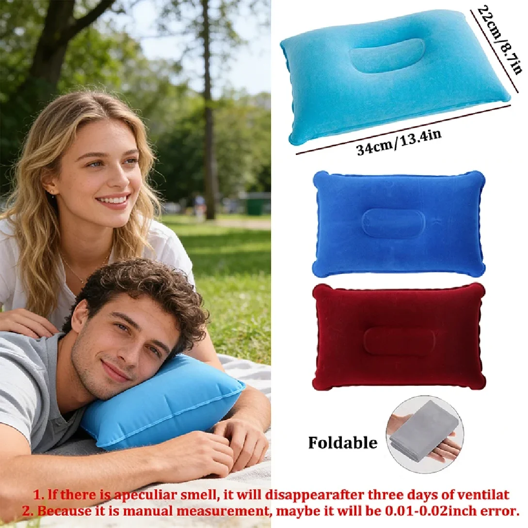  slider image of 2Pcs Inflatable Travel Pillows