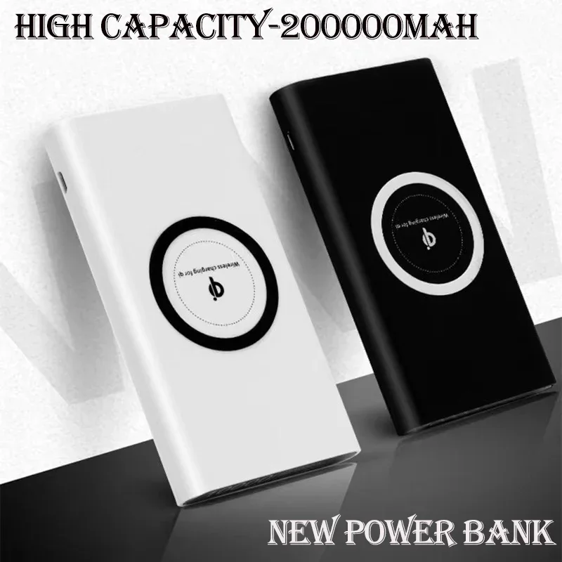 

New high-capacity wireless fast charging power bank portable 200000mAh display screen suitable for HTC power bank iPhone