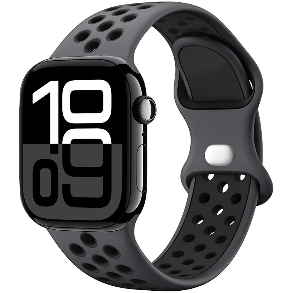 Breathable Silicone Sport Watchband Strap