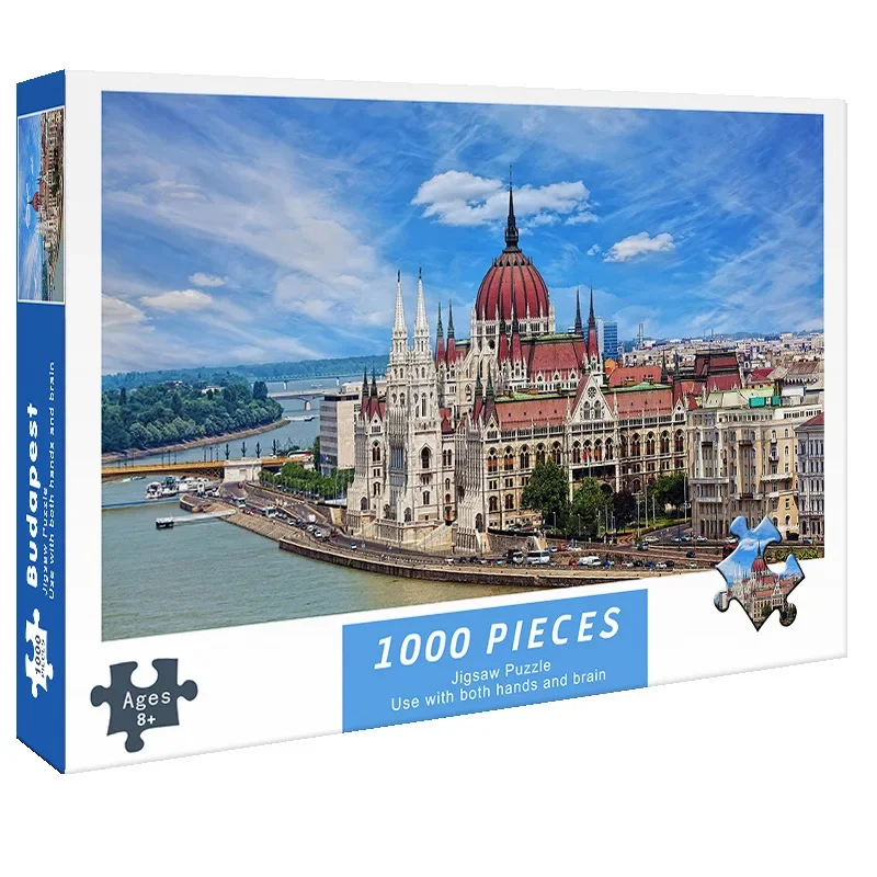 1000 Pieces Puzzle for Adult Budapest City Difficulty Decompression Games Educational Toys Christmas Gift Decorative Painting