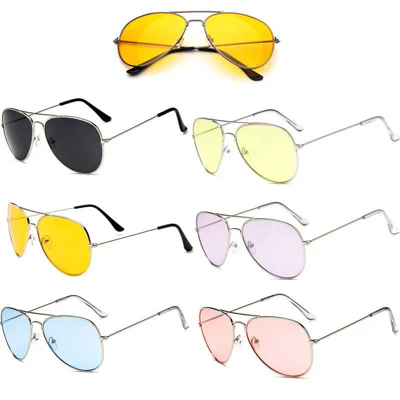 Car Sunglasses Alloy Square Polygon Sunglasses For Men Pilot Aviation Sun Glasses Women Retro Pink Clear Oversize Shades vintage sunglasses driving glasses women sunglasses