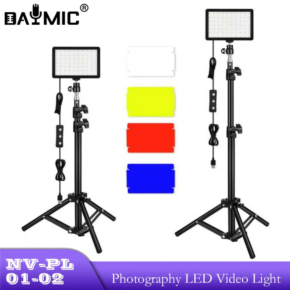 

Wholesale 2 Packs Four Color Studio Selfie Led Panel Light With Floor Stand For YouTube Livestream Broadcast Video Photography