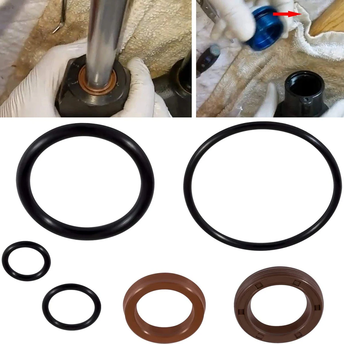 6Pcs/Set Power Steering Actuator Repair Kit For Volvo Penta Power Steering Actuator Repair Seal Kit 3812269 3860883 3862210