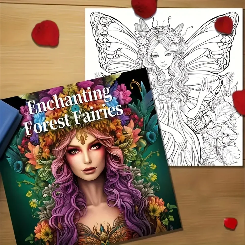 1pc Art Coloring Book 22 Page Coloring Books Gift For Birthday Party Relieve Stress Kill Time Graffiti Painting Drawing Art Book 4