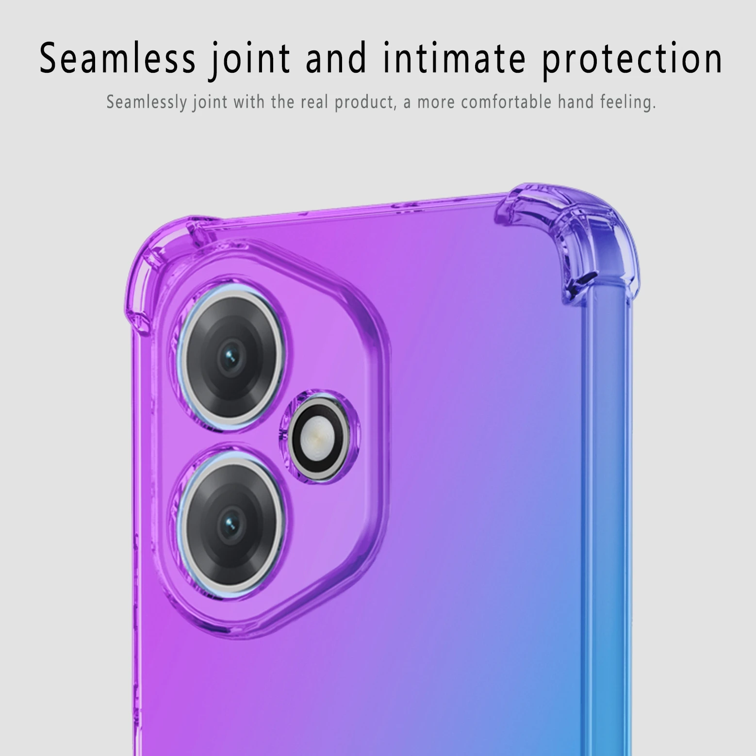 Shockproof Clear Gradient TPU Case - Protective Cover Shell Coque s