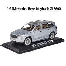 

Luxury 1:24 Alloy Model Car Mercedes-Benz Gls 600 Maybach Miniature Diecast Metal Vehicle Display Collection toy for Children