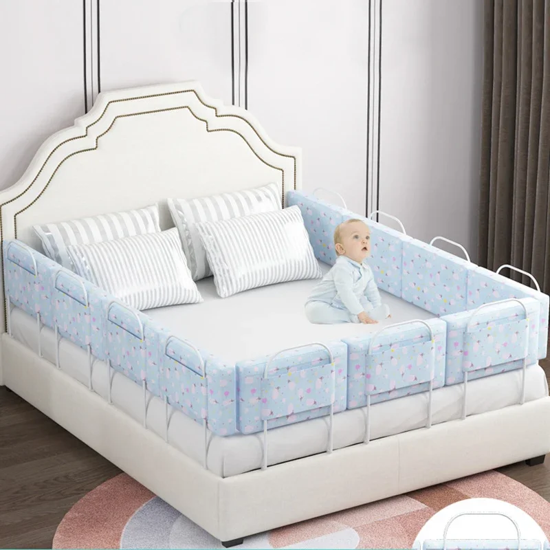 NewbornBedBarrierFenceBabyBedBumperCribRailGuardAdjustable