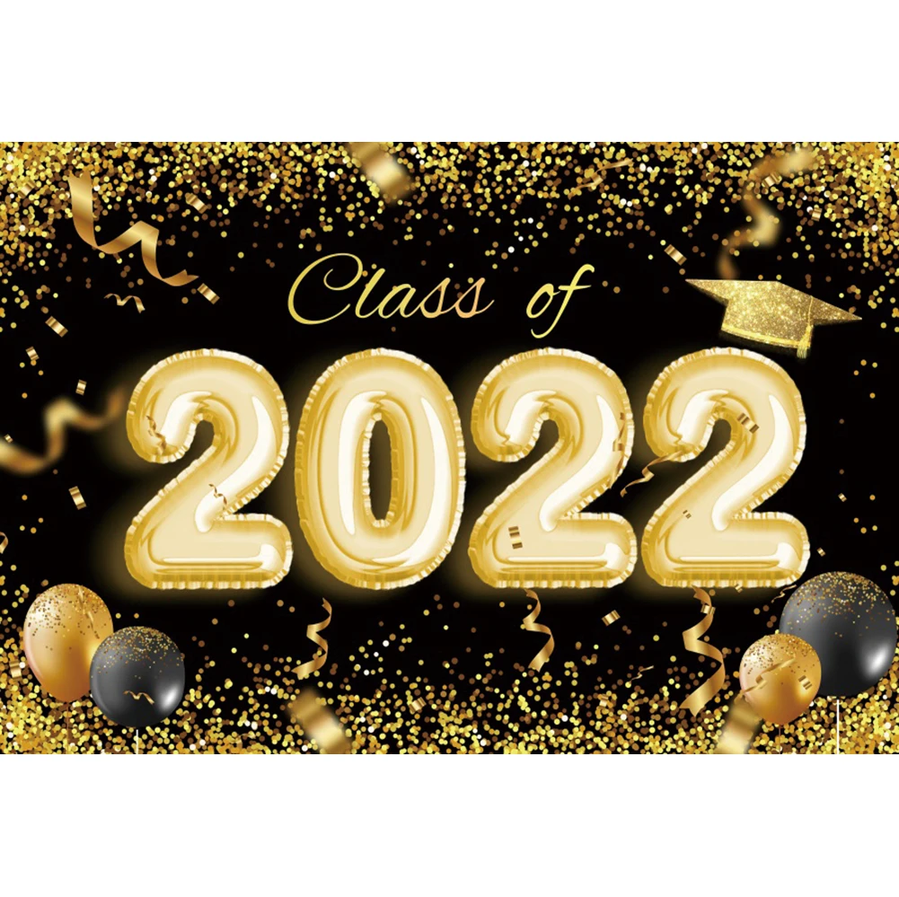 Yeele Graduation Party Backdrop Class of 2022 Black Golden Glitter Light Bokeh Photography Background Congrats Grad Banner Decor camera cleaning kit Photo Studio Supplies