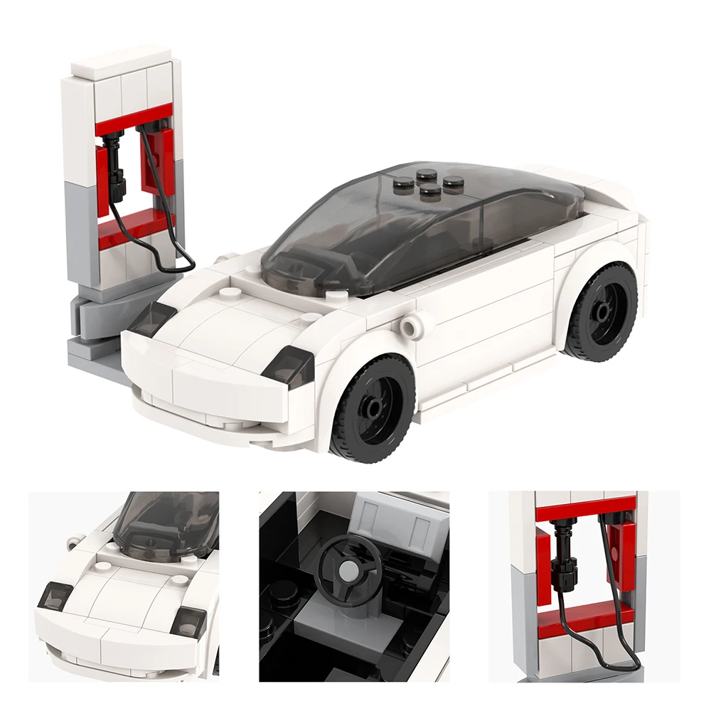 MOOXI Stadt Auto Serie MOC Autos Set MOC Ziegel Racer Klassische Supercar Modell DIY Erwachsene Bausteine Kinder Spielzeug Für Kinder Geschenk – Detail 2
