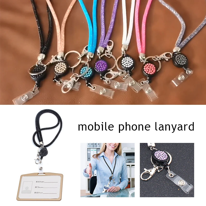 Retractable Badge Reel Badge Holder Badge Holder Keychain Hanging Neck Strap Retractable Id Tag Retractable Id Lanyard New Retractable Lanyard Badges Holder ID Lanyard Name Tag Universal Keychain Cellphones Office Id Hanging Rope Necklace Strap