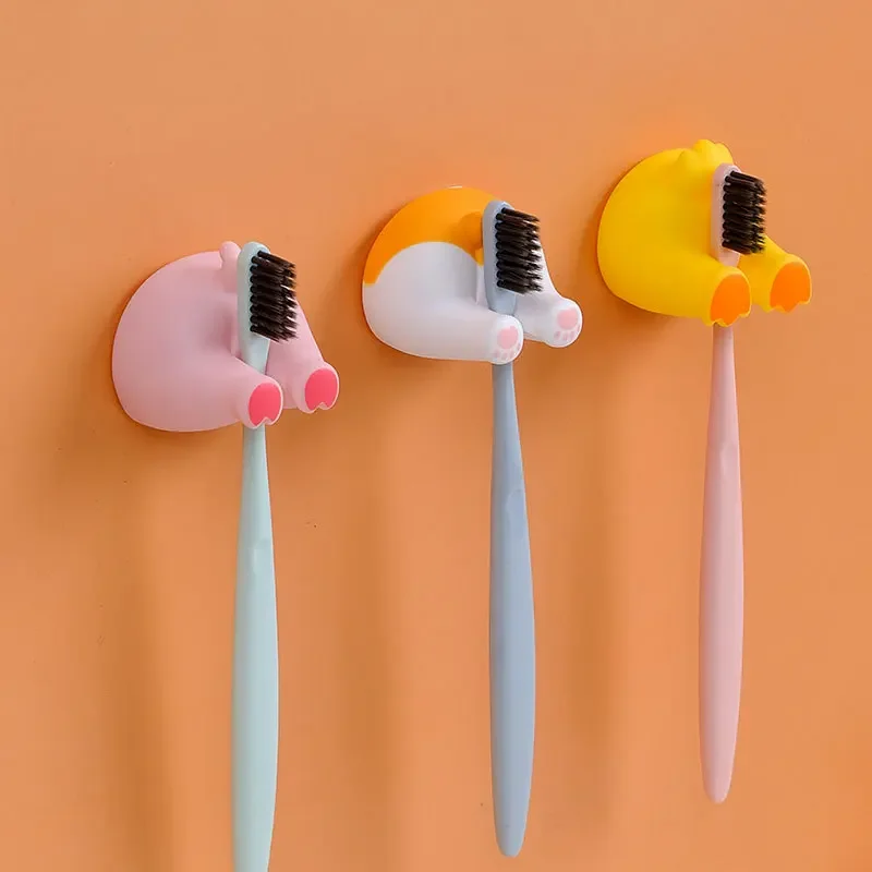 

Креативный мультяшный хвост животного, фотоэлемент, держатель без отверстий, симпатичная вешалка для ванной, домашний универмаг