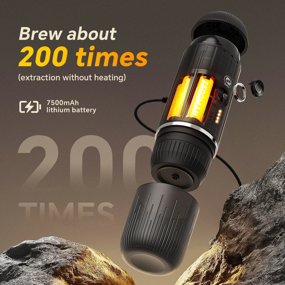 Portable Espresso Coffee Machine for Car & Home Automatic Italian Coffee Maker Fits Original illy Pod Capsule Ground