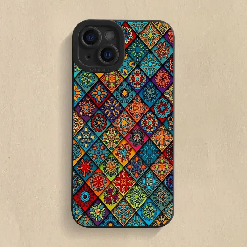 Vintage Totem Pattern Silicone Phone Case Cover in Vibrant Design